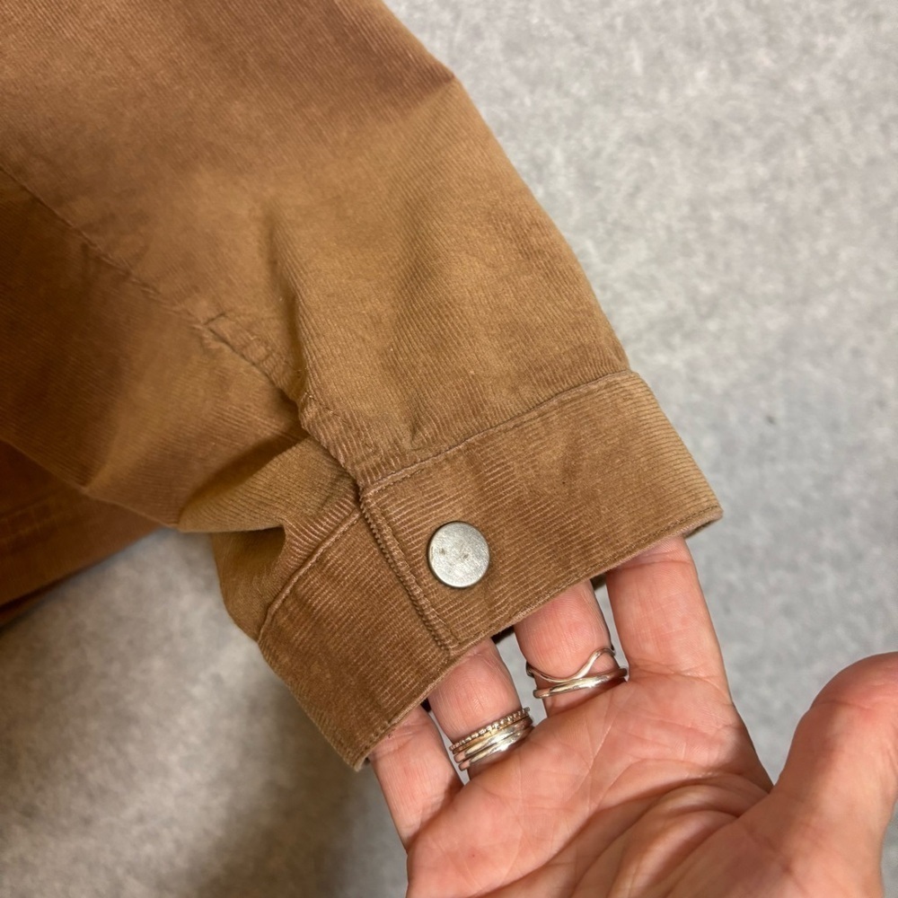 J. Jill Corduroy Full Zip Moto Jacket Coat-Washed Rye Brown-Women Size 2X - Picture 7 of 9